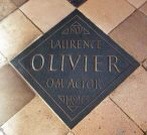 Olivier's plaque at Westminster Abbey.